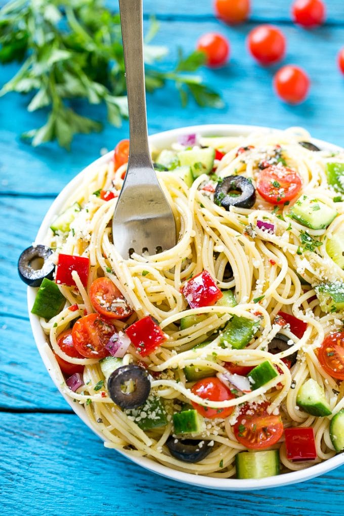 Spaghetti pasta salad
