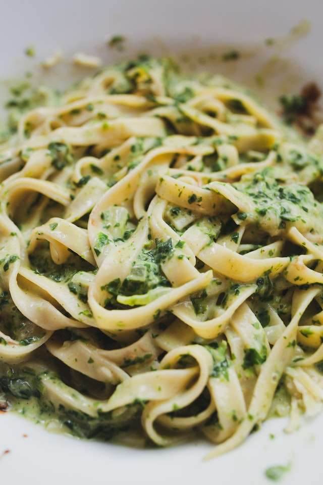 Creamy sausage and spinach penne